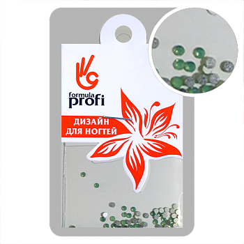 Стразы стекло "Зеленый опал" №4, 50 шт.