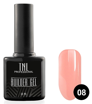 Моделирующий гель Builder Gel TNL №08 камуфлирующий светло-персиковый (10 мл.)