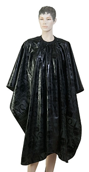 Dewal пеньюар AC07B 'Love' нейлон, черн., на крючках