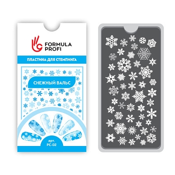 Пластина для стемпинга "Снежный вальс" 6,5*12,5 см