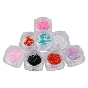 Стразы полимерные с огранкой,в баночке SS12 100шт.(в ассорт.)