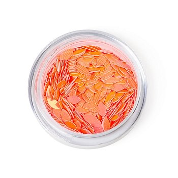 Пайетки для ногтей "TNL-лепесток" - коралловые