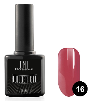 Моделирующий гель Builder Gel TNL №16 камуфлирующий красно-коричневый (10 мл.)