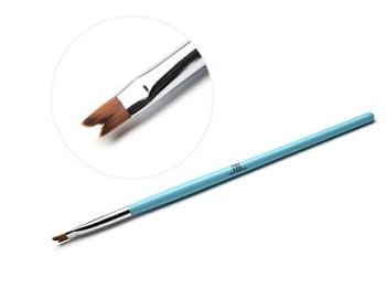 Кисть для дизайна ногтей TNL фигурная "Рельеф" (голубая)