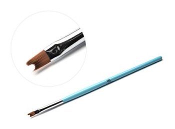Кисть для дизайна ногтей TNL фигурная "Волна" (голубая)