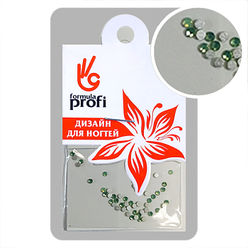 Стразы стекло "Зеленый опал" №3, 50 шт.