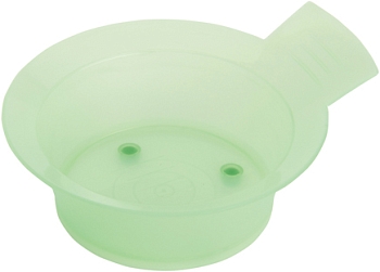 Dewal мисочка JPP052F зеленая,с ручкой,с резинкой на дне 300 мл.