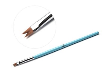 Кисть для дизайна ногтей TNL фигурная "Ласточкин хвост" (голубая)