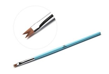 Кисть для дизайна ногтей TNL фигурная "Ласточкин хвост" (голубая)