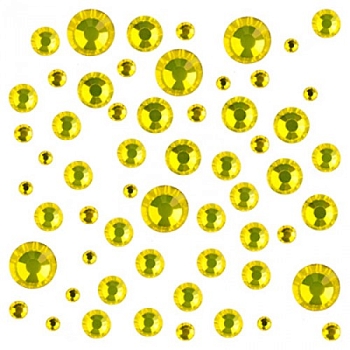 Стразы цветные микс размеров в баночке (12 Микс Сitrine) IRISK