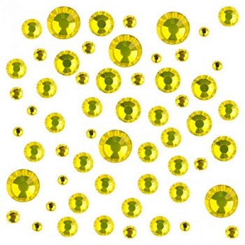 Стразы цветные микс размеров в баночке (12 Микс Сitrine) IRISK