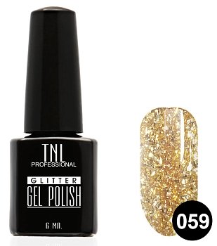Гель-лак TNL - Glitter" №59 - Пшеничный (10 мл.)