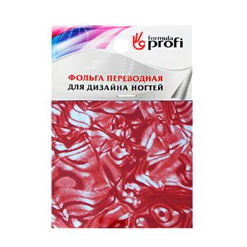 ФП Фольга переводная "Разводы" красная 6*12 см
