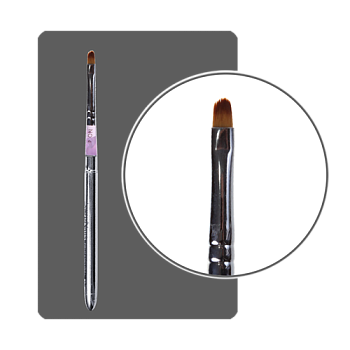 ФП Кисть для геля №4 трансформер, бежевый ворс "кошачий язычок"