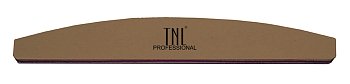 Пилка для ногтей TNL "лодочка" 240/240 высокое качество (коричневая) в инд. упаковке (пластик. осно)