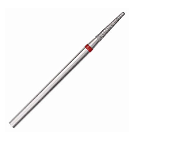 IRISK Фреза алмазная конус усеченный с полусферой на конце 0,18,красная, мелкая зернистость