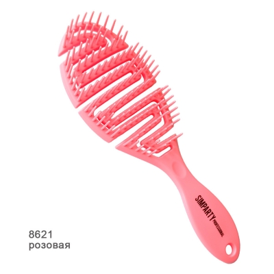 SIMPARTY  Щетка продувная "зигзаг" розовая  8621