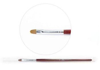 Кисть для геля TNL-закругленная №08 улучшенная в тубе