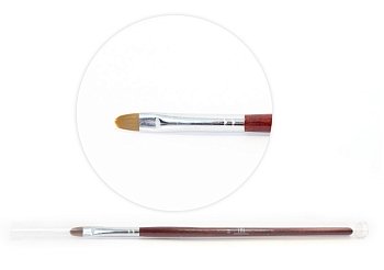 Кисть для геля TNL-закругленная №08 улучшенная в тубе