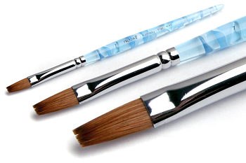 Кисть д/акрила ruNail Finest Kolinsky Flat NAF №7