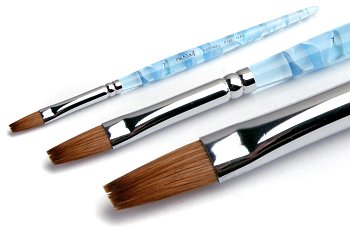 Кисть д/акрила ruNail Finest Kolinsky Flat NAF №7