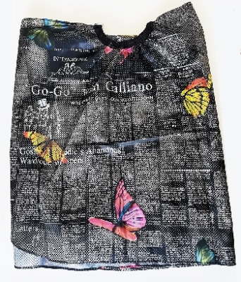 Пеньюар "Газета" легкий с бабочками