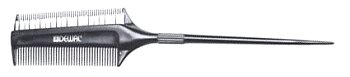 Dewal Расческа СО-1159 д/начеса с пласт.хвостиком черная с белой щетиной
