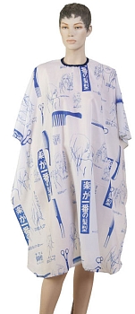 Dewal пеньюар "Ножницы" AР 89 А 33 синий  на кр. 