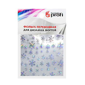 ФП Фольга переводная с рисунком "снежинки" голография