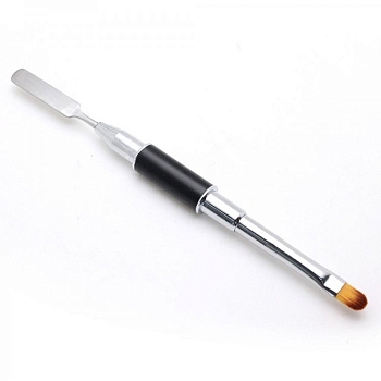 Кисть для Polygel с шабером GC