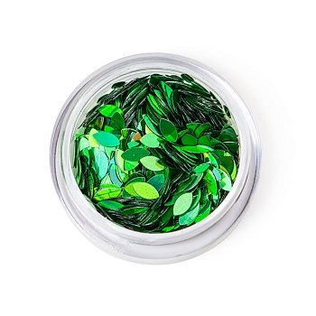 Пайетки для ногтей "TNL-лепесток" - зеленые