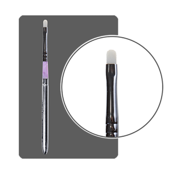 ФП Кисть для геля №3 трансформер, белый ворс "кошачий язычок"