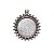Основа под кулон 25мм Silver