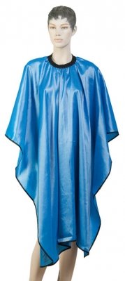 Dewal пеньюар "Глянец" АА04 light blue,на крючках,128*146