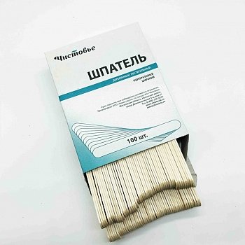 Чистовье Шпатель дер. широкий (100 шт.) 