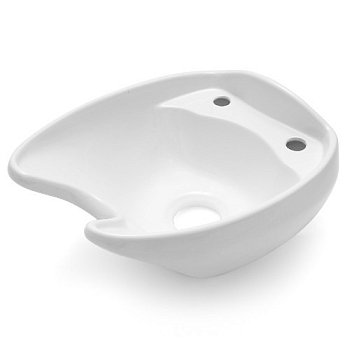 Раковина для парикмахерской мойки, средняя белая