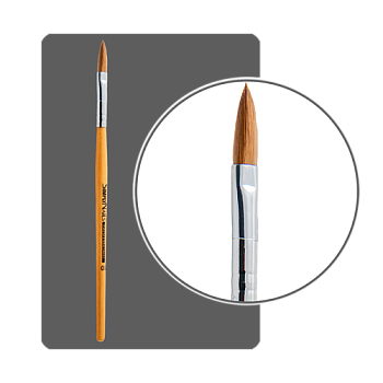 ФП Кисть для акрила №10 лепесток, деревянная ручка