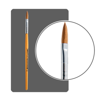 ФП Кисть для акрила №10 лепесток, деревянная ручка