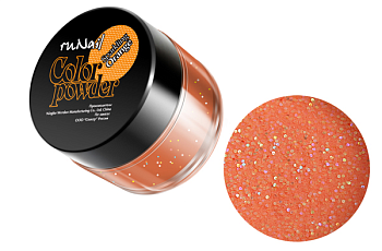 Цветная акриловая пудра(с блестками,оранжевая,Sparkling Orange) 