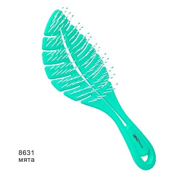 SIMPARTY  Щётка массажная продувная листик, мята  8631