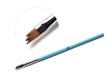 Кисть для дизайна ногтей TNL фигурная "Трезубец" (голубая)
