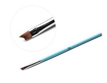 Кисть для дизайна ногтей TNL фигурная "Улыбка" (голубая)
