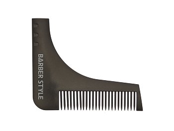 Dewal расческа CО-007 для бороды, черная, 9,5*11см