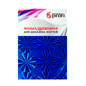 ФП Фольга переводная голографическая темно-синяя 6*12 см