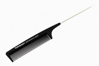 Расческа "Toni&Guy" черная 06400 (метал.хвостик)