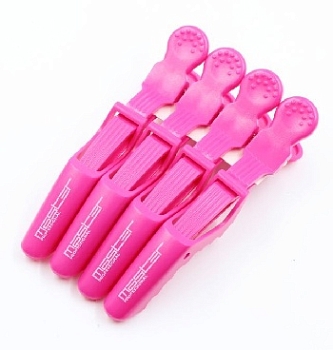 Зажим Master Professional MP-567-1 крокодил розовый (уп. 4 шт)