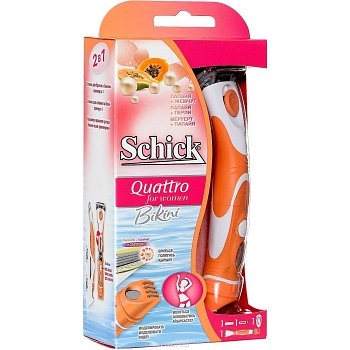 SCHICK женский QUATTRO BIKINI станок-триммер