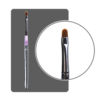 ФП Кисть для геля №3 трансформер, бежевый ворс "кошачий язычок"