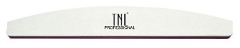 Пилка для ногтей TNL "лодочка" 80/120 улучшенное качество (белая) в индивидуальной упаковке