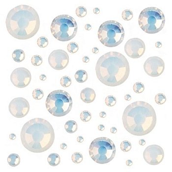 Стразы цветные микс размеров в баночке (09 Микс White Opal) IRISK